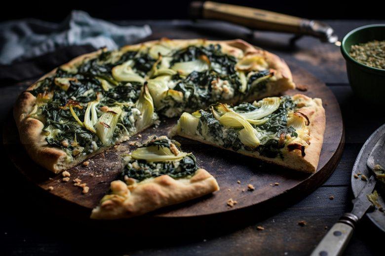 Pizza de escarola sem glúten