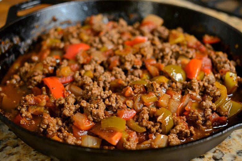 Pimentão picante com carne moída