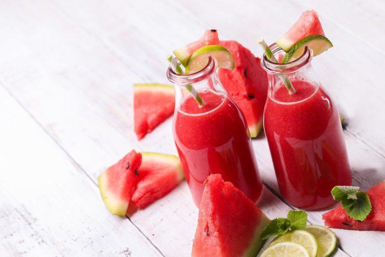 Suco de melancia e mel