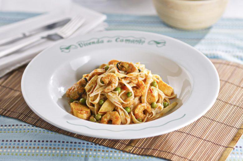 Fettuccine especial com frutos do mar