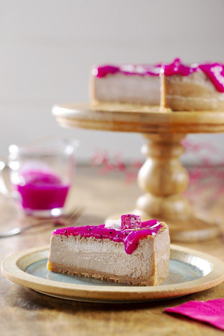 Cheesecake de açaí com pitaya