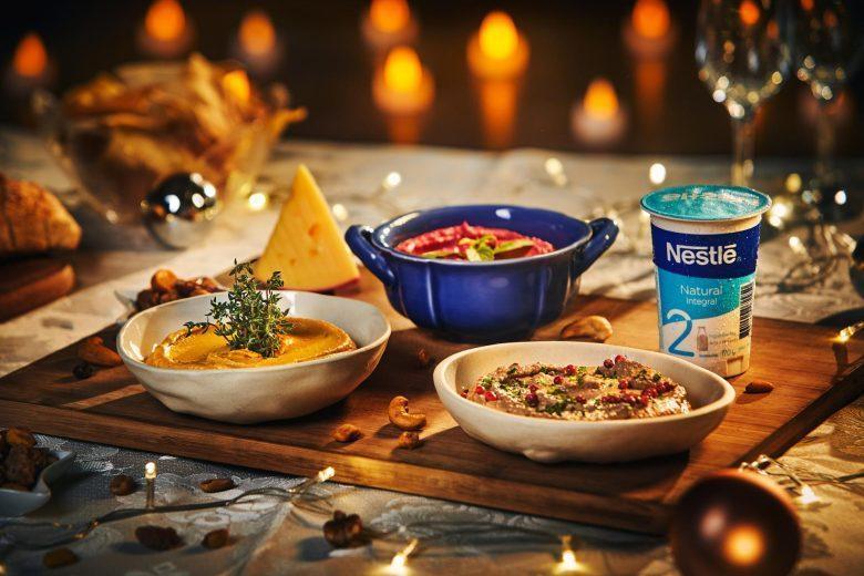 Pastinhas com iogurte para tábuas de aperitivos