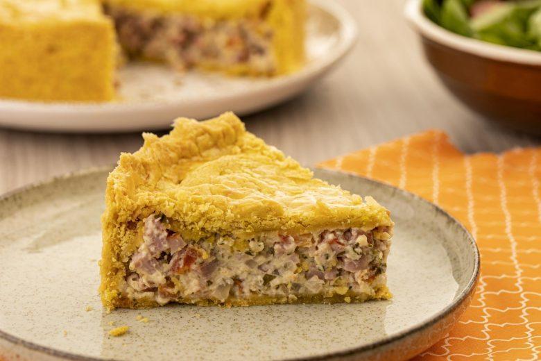 Torta com sobras de tender