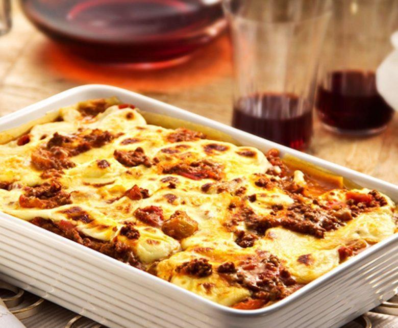Lasanha especial com requeijão