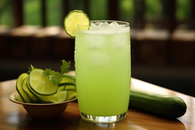 Suco de pepino com limão