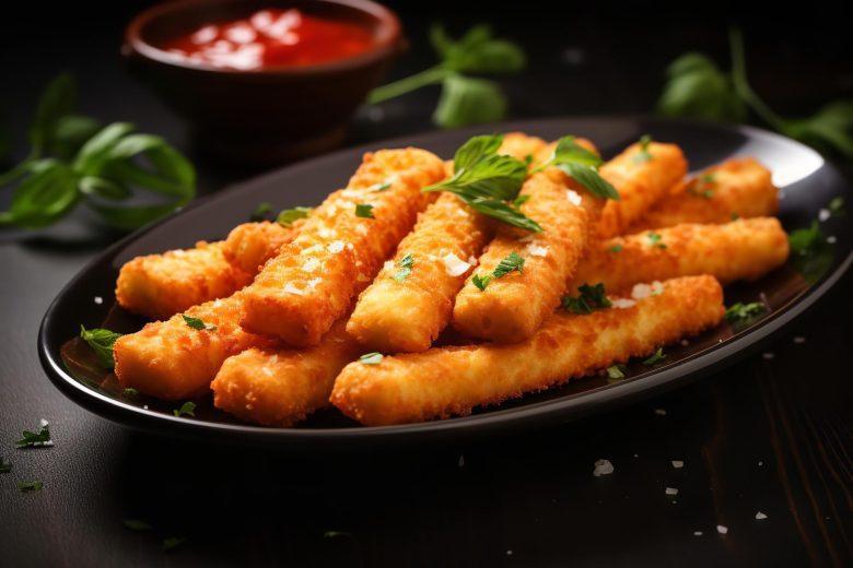 Palito de queijo empanado