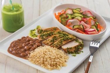 Arroz com frango à gremolata
