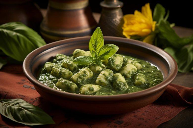 Nhoque ao pesto de manjericão