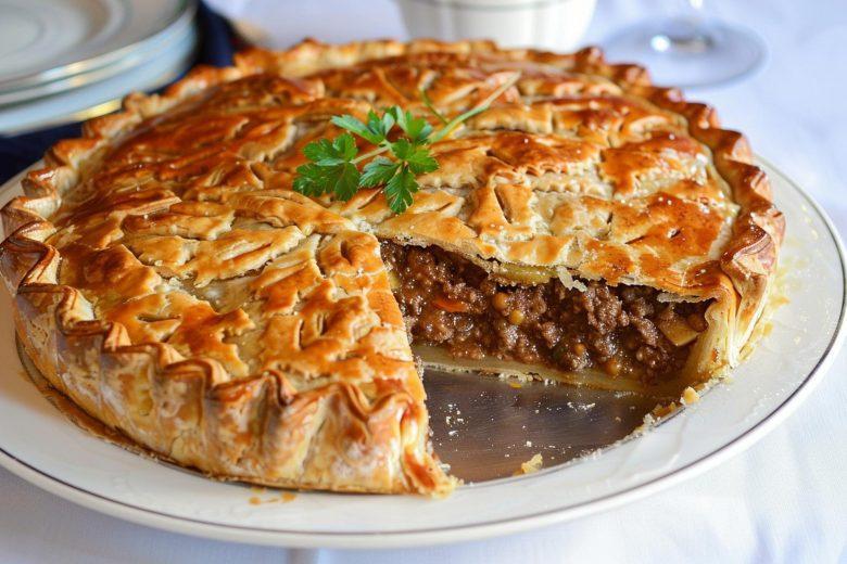 Torta folhada com carne moída
