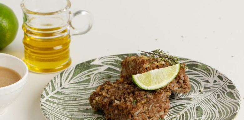 Kibe de berinjela com arroz