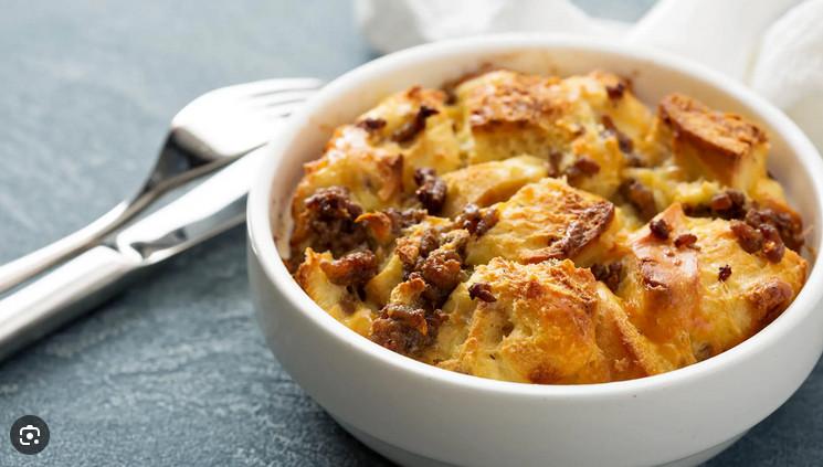 Batata gratinada com linguiça calabresa 