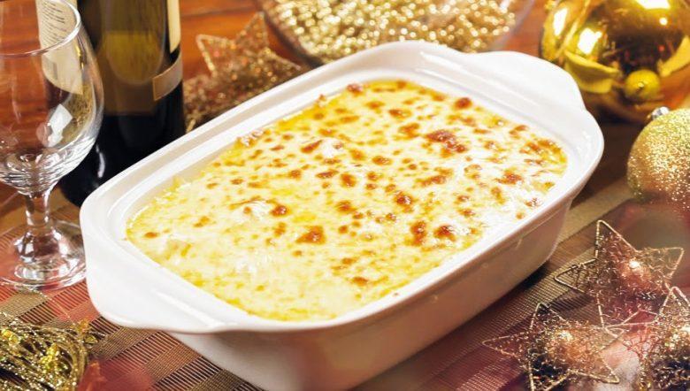 Bacalhau especial cremoso gratinado