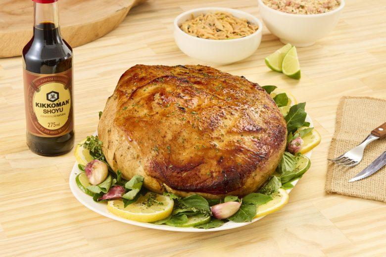 Pernil agridoce ao molho de shoyu