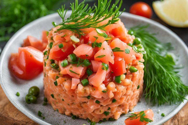 Tartar de salmão tradicional