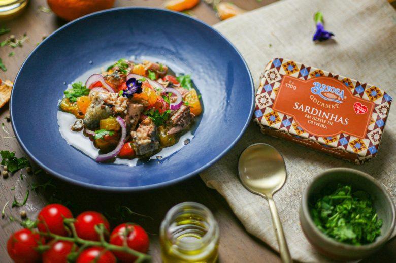 Vinagrete de tangerina com sardinha