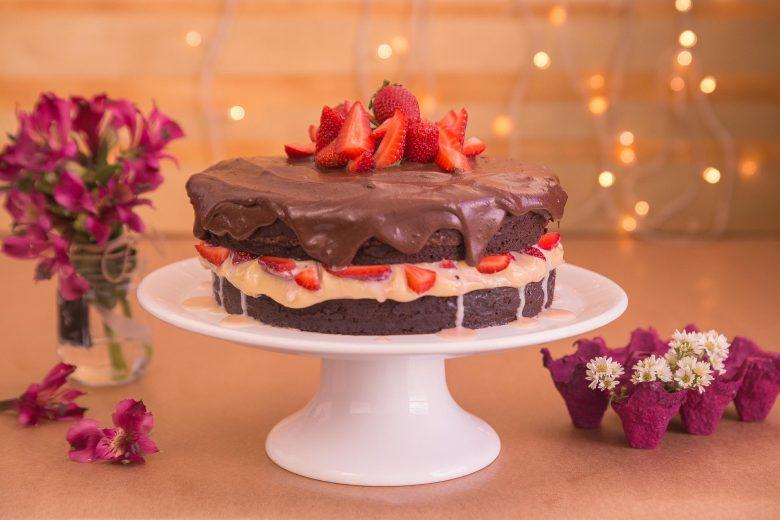 Naked cake de brownie