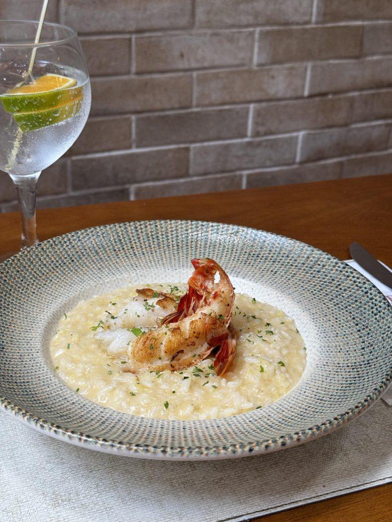 Arroz limone com camarão
