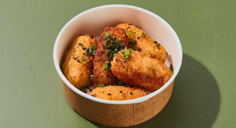 Croquete de salmão assado