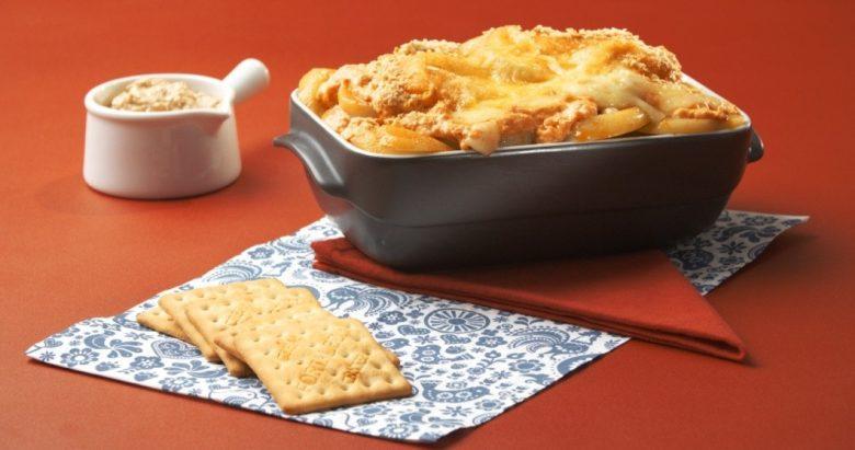 Batata gratinada com molho