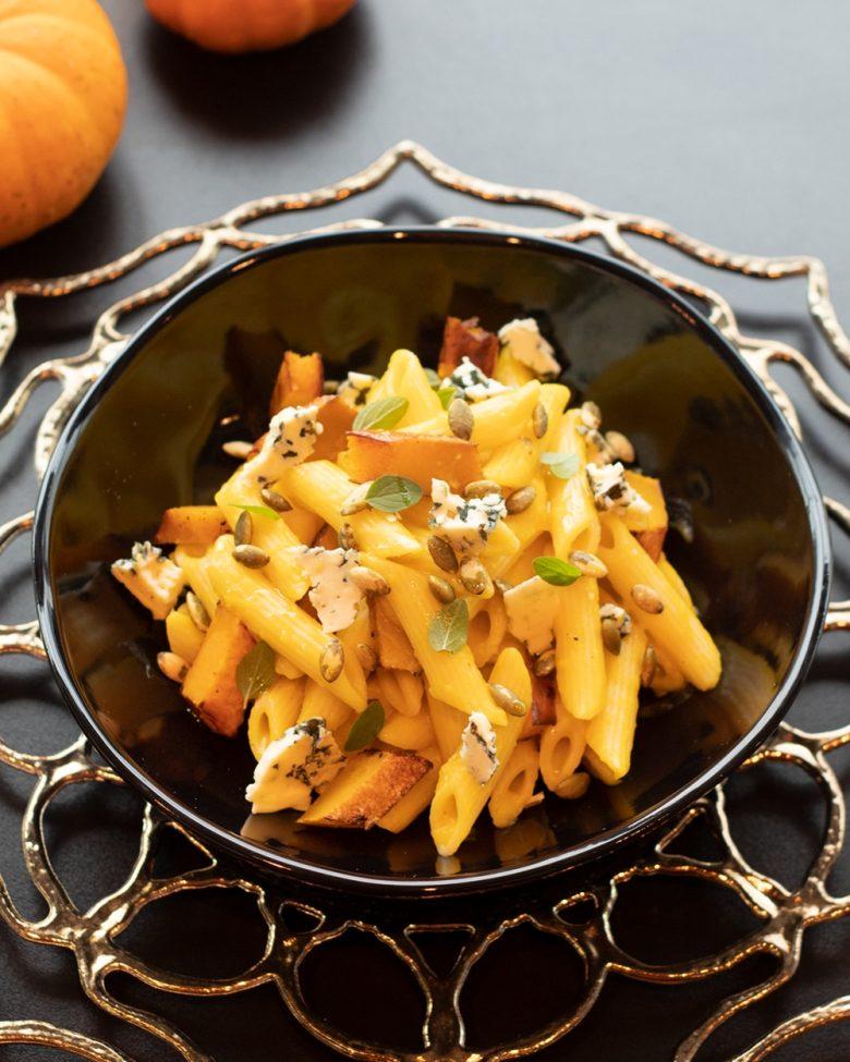Penne Rigate com abóbora e gorgonzola