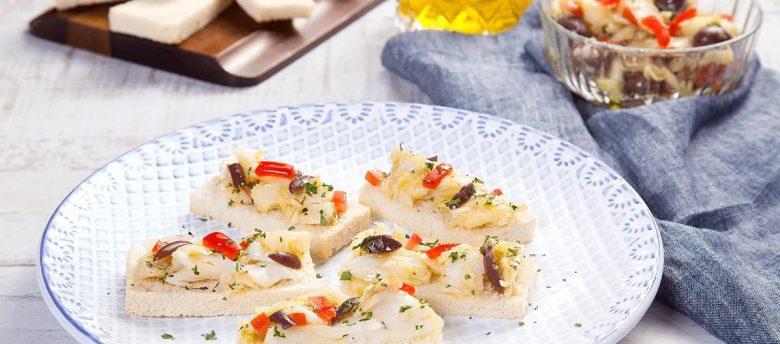 Brusqueta de bacalhau