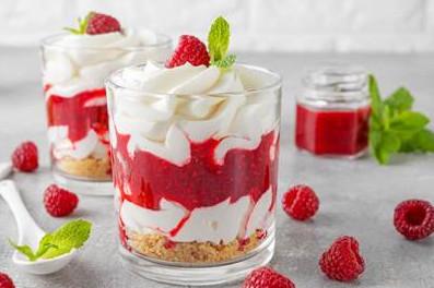 Creme de frutas vermelhas
