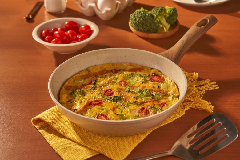 Frittata com sobras de legumes