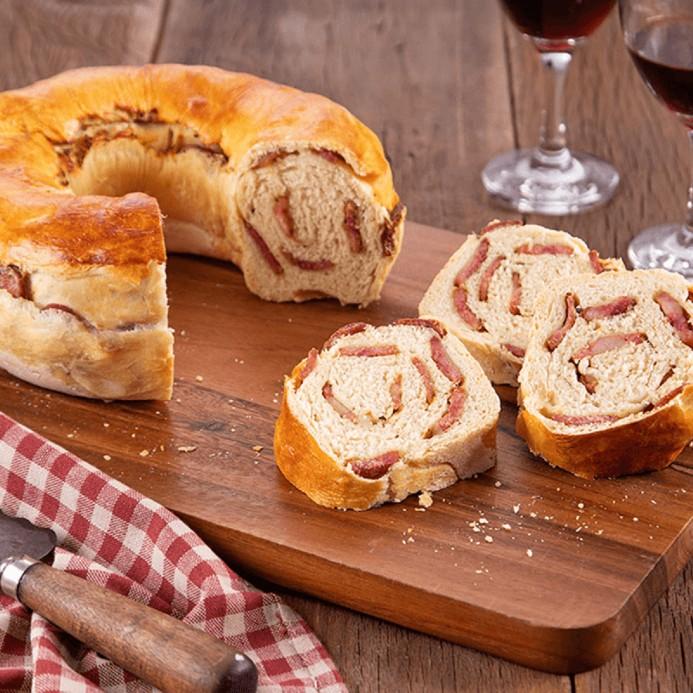 Pão de linguiça artesanal