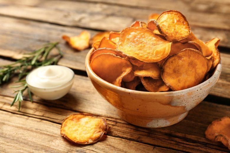 Chips de batata doce na Air Fryer