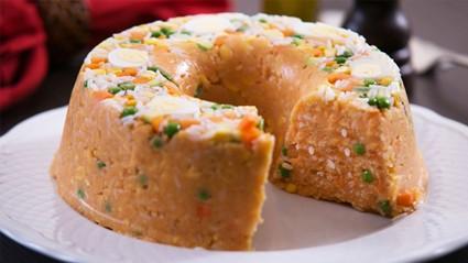 Couscous de arroz e vegetais