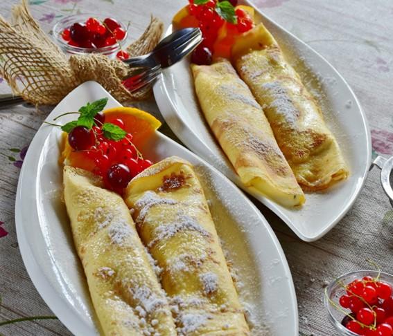 Panqueca doce com recheio de Amendocrem
