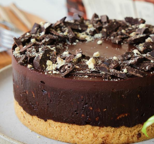 Torta vegana de palha italiana
