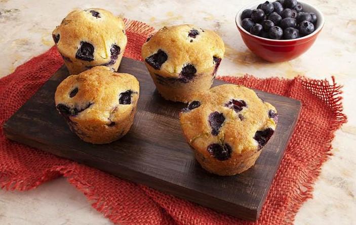 Muffin de mirtilo e limão
