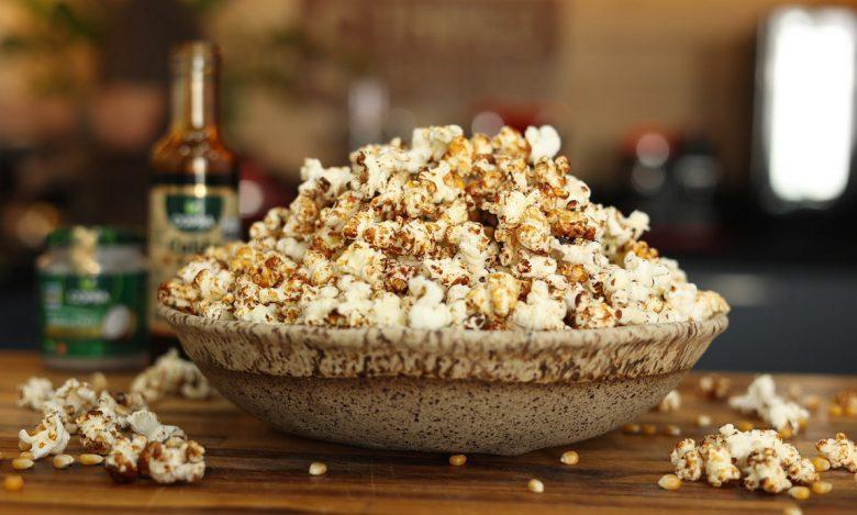 Pipoca doce com coco