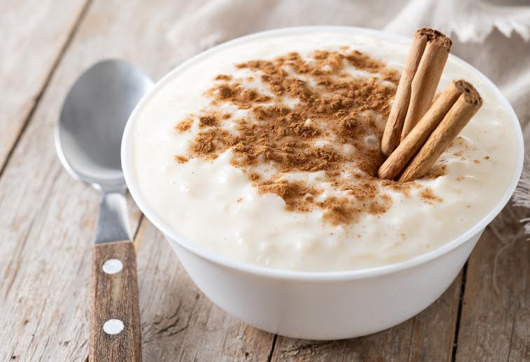 Canjica cremosa com leite de coco