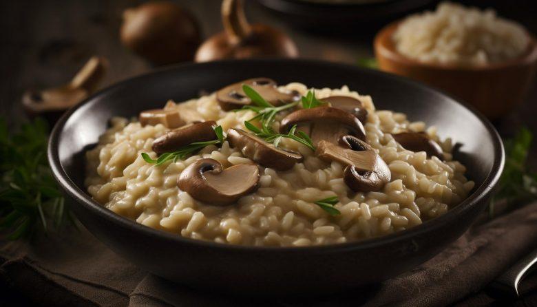 Risoto de cogumelo com toque de limão siciliano