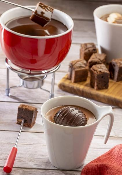 Fondue e brownie