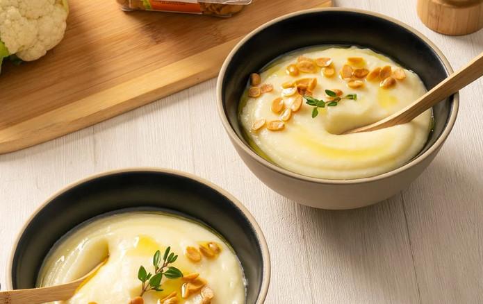 Creme de couve-flor proteico