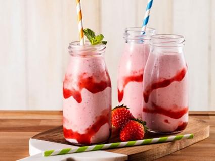 Smoothie prático com morango