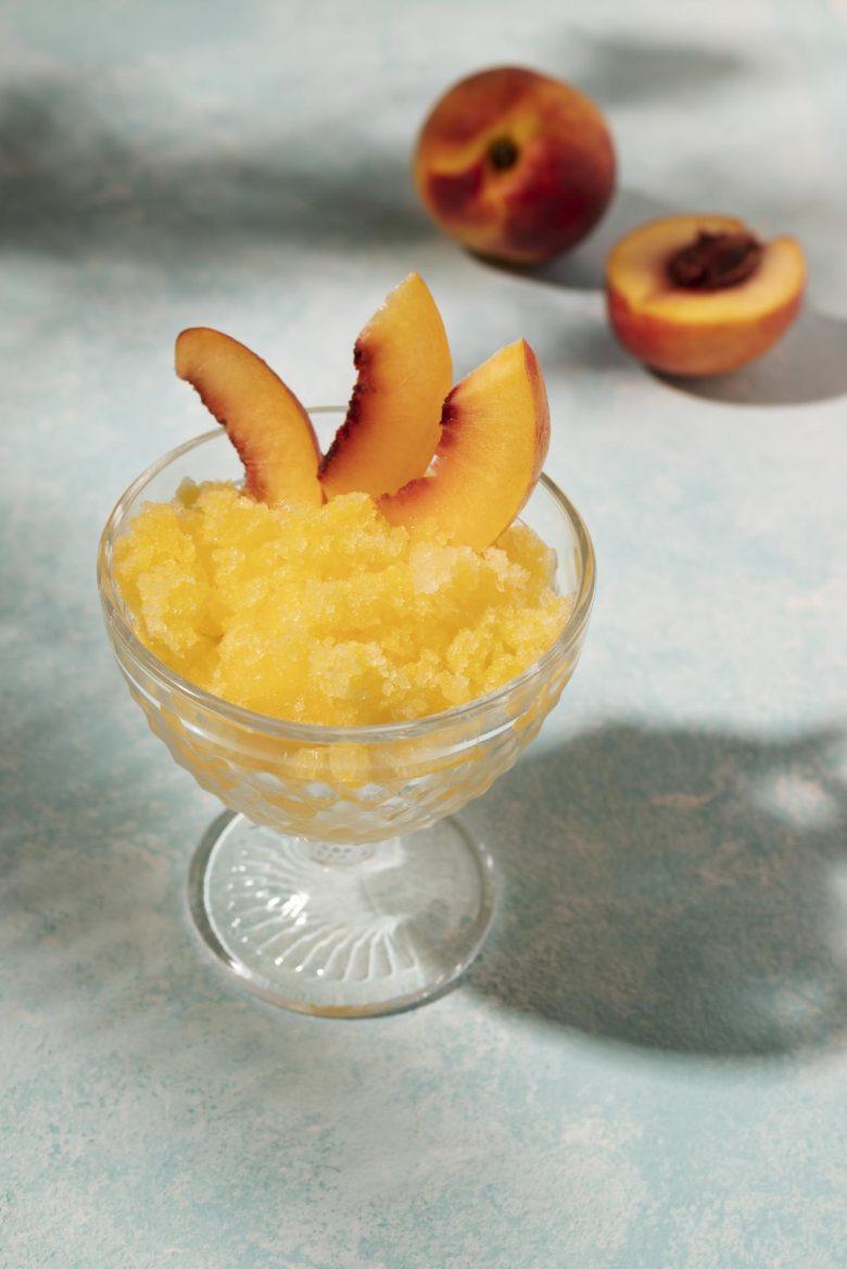 Arroz doce com pêssego