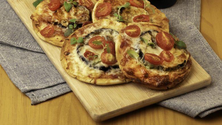 Mini pizza de berinjela na AirFryer