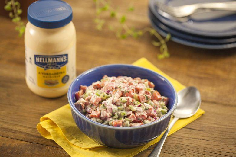 Vinagrete cremoso com maionese