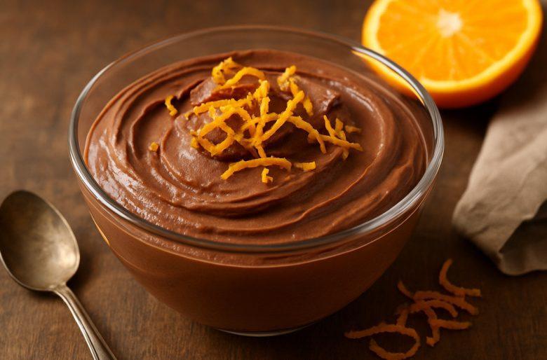 Mousse de chocolate com toque de laranja