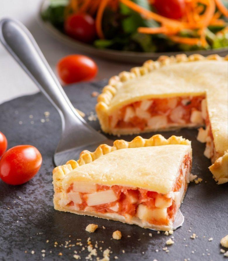 Torta de palmito especial com tomate