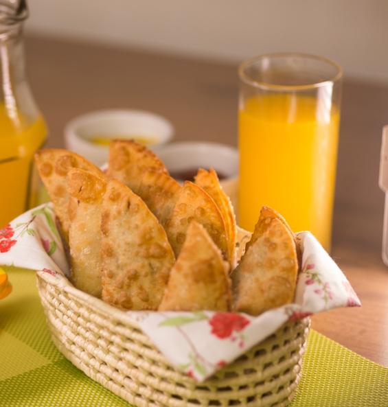 Pastel de carne com banana