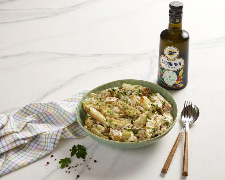Salada de batata com azeite