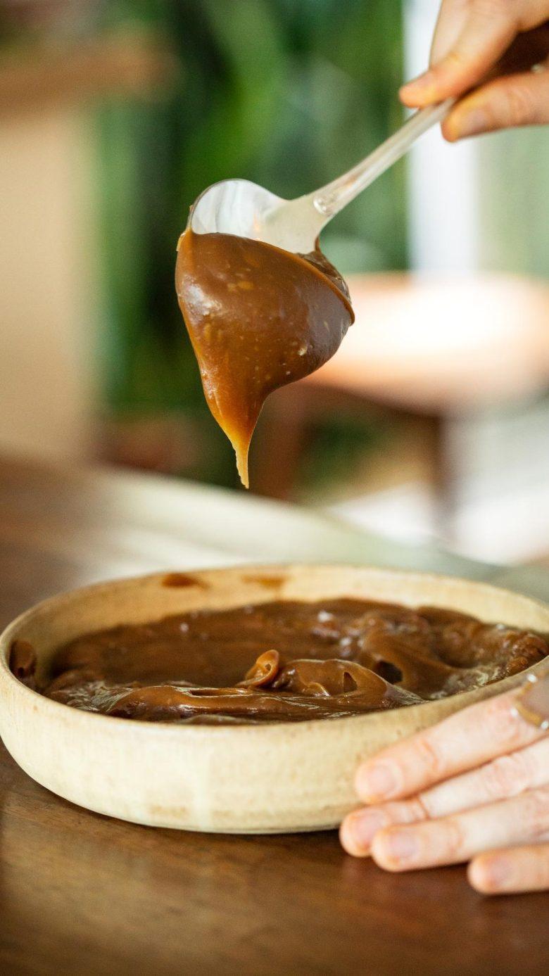 Doce de leite com chá de baunilha