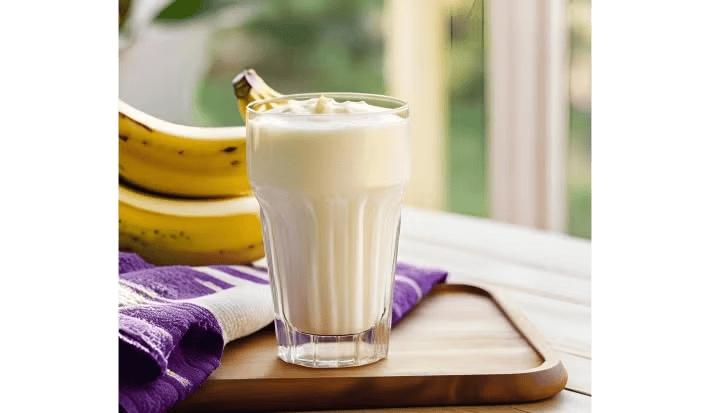 Shake de coco, batata doce e banana