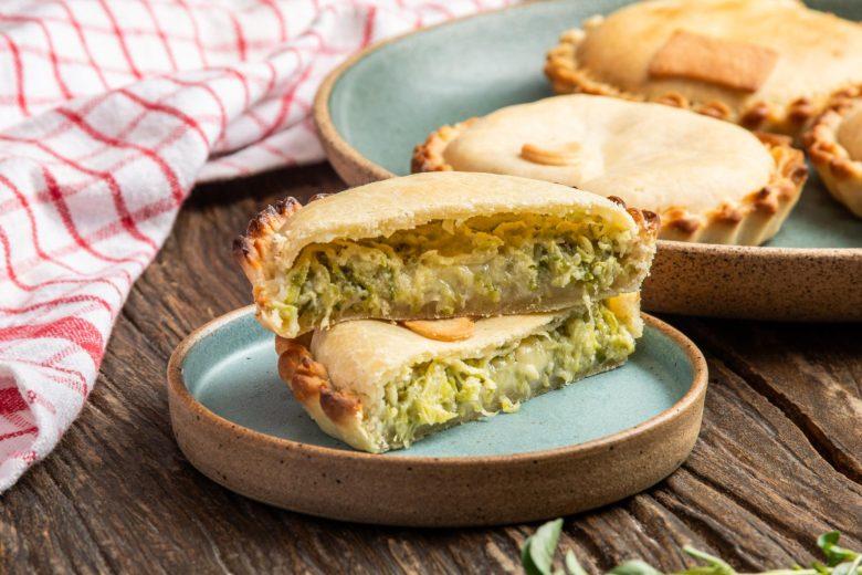 Torta de abobrinha com queijo brie