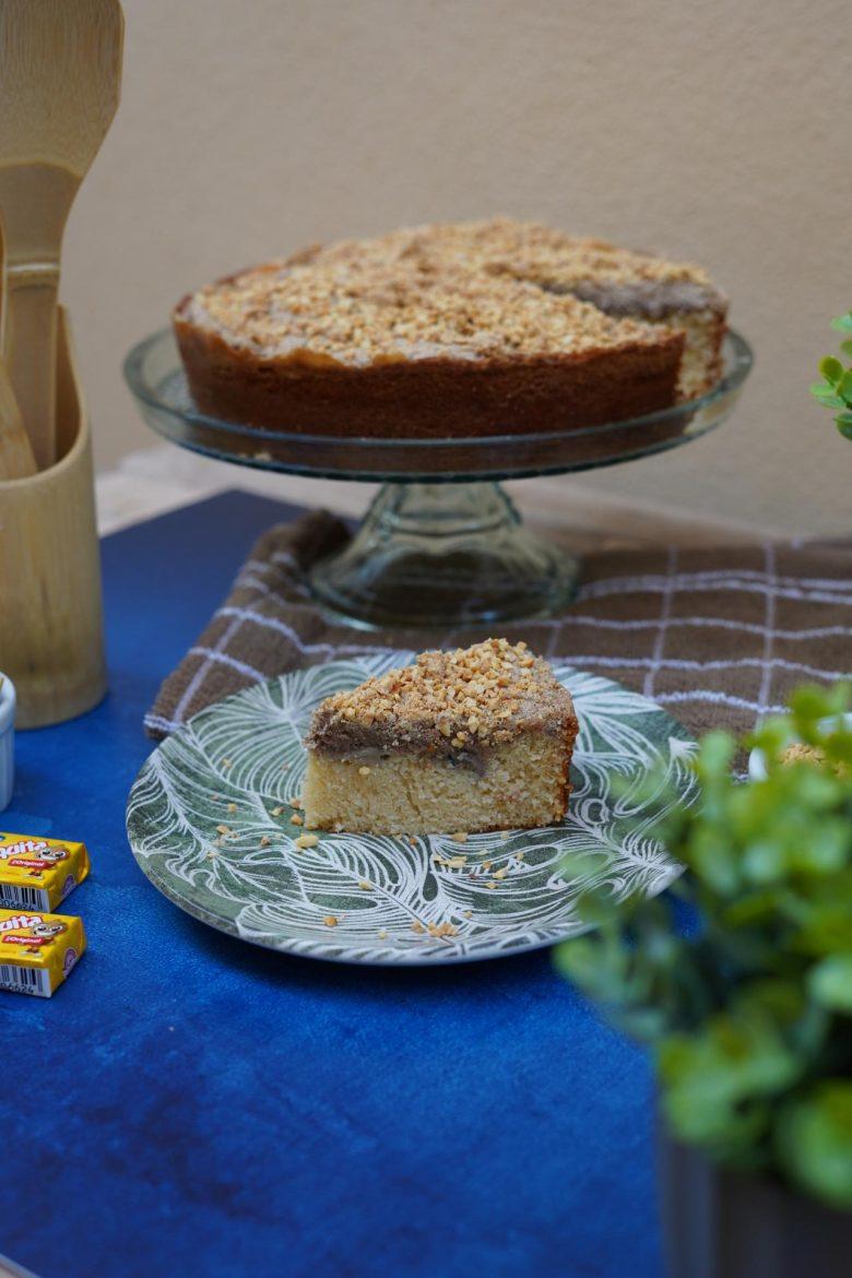 Torta de creme gelado de cupuaçu com amendoim 